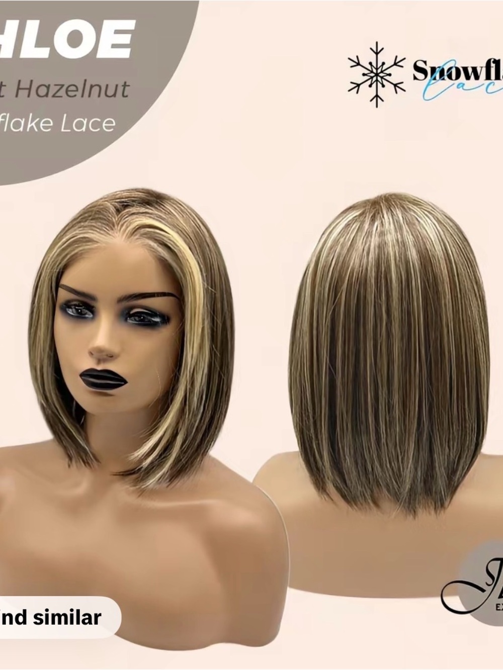 JB Extension Khloe Hazelnut Wig in Light Brown with Blonde Highlights—S/M